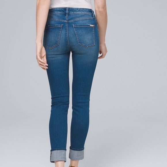 Mid-Rise Destructed Skinny Ankle Jeans NWOT - Picture 3 of 7